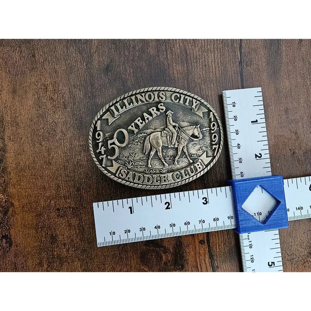 50 Year Commemorative Illnois City Saddle Club Belt Buckle